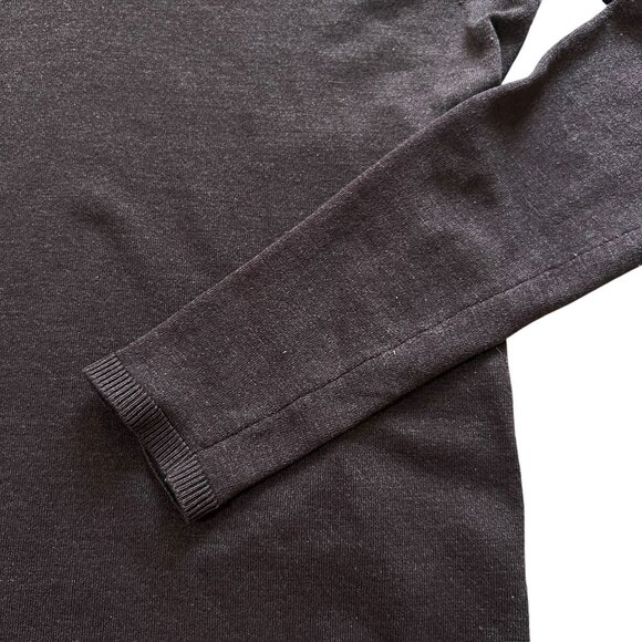 Loft Anne Taylor Silk Blend V-Neck Sweater Womens S Long Sleeve Eggplant Classic - Picture 8 of 11